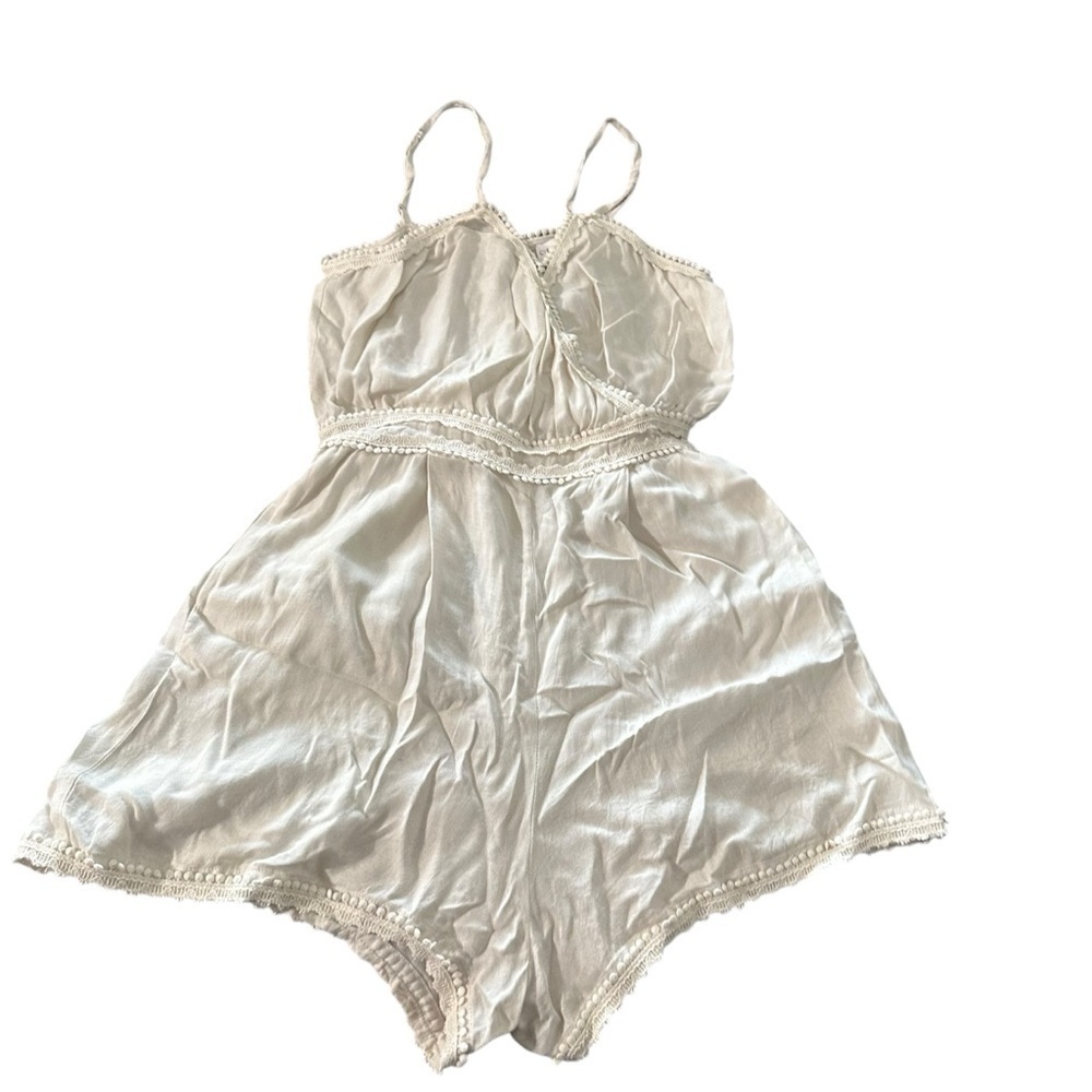 Miss Lavish women's size medium white spaghetti strap roper, nwt